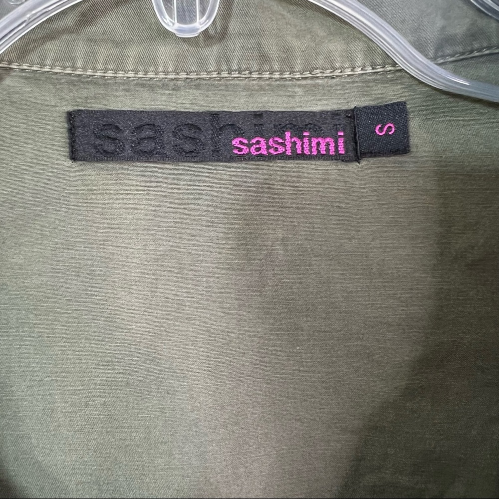 Sashimi Lightweight Army Green Jacket Size S - Picture 7 of 13